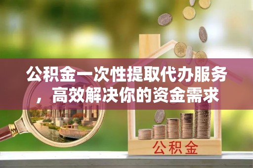 新市公积金一次性提取代办服务，高效解决你的资金需求