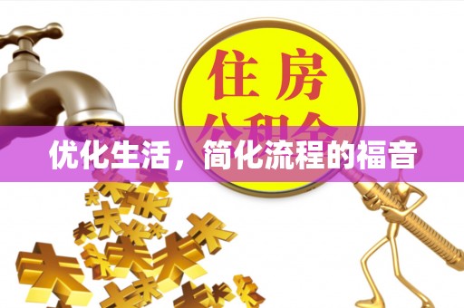 新市优化生活，简化流程的福音