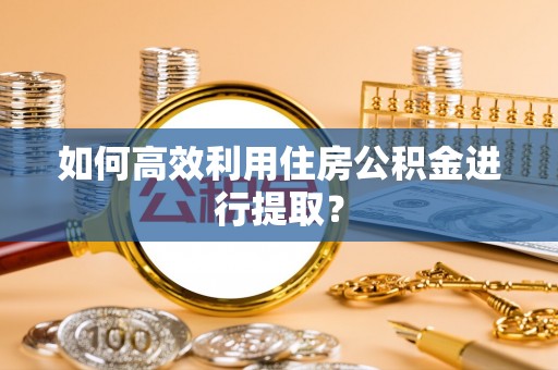 新市如何高效利用住房公积金进行提取？